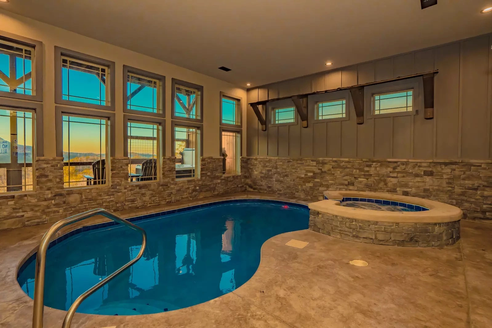 luxury cabins with private indoor pools